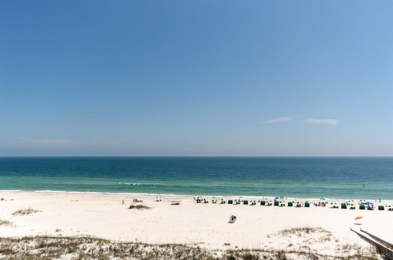Spanish Key condos in Perdido Key view of the beach and the Gulf of Mexico